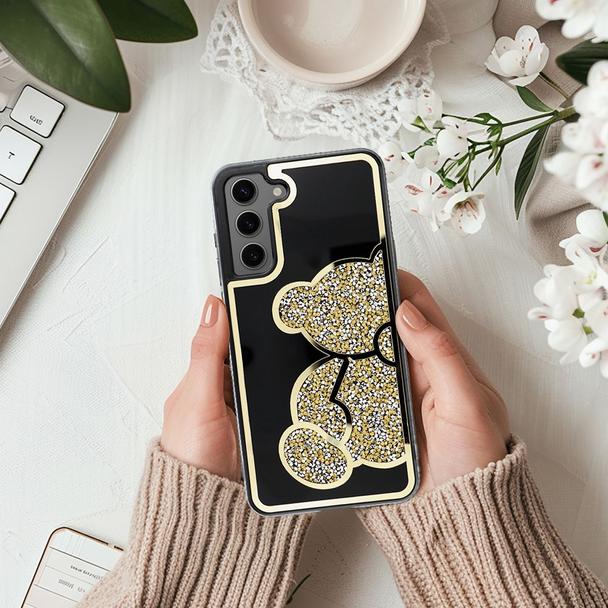 Etui na Samsung A07 / A08 Teddy Bear złote