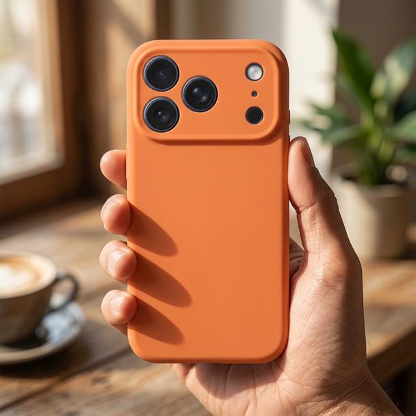 Etui na iPhone 17 Pro / 18 Pro (low camera edge) Forcell F-Protect Rubber Premium zgodny z MagSafe orange 0INT