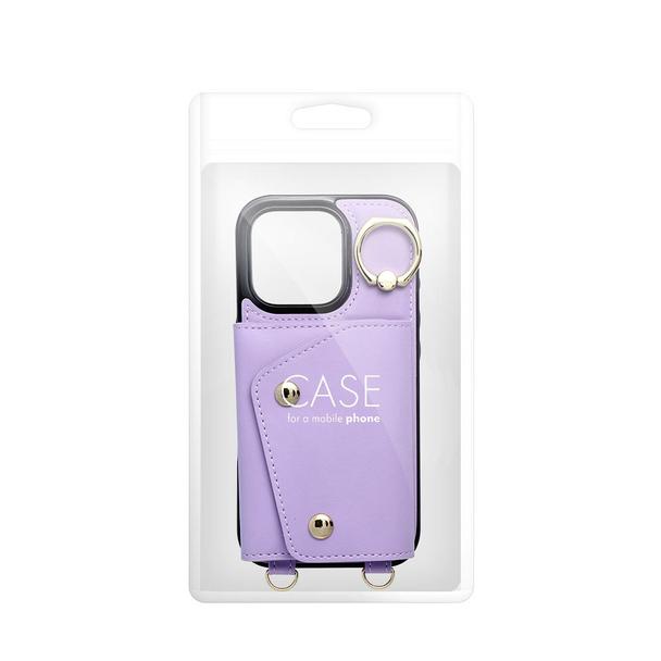 Futerał do iPhone 16 PRO MAX Wonder z portfelem liliowy