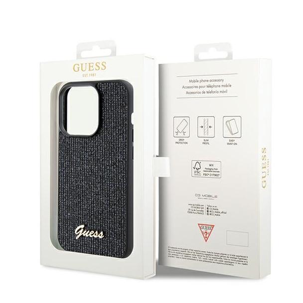GUESS futerał do IPHONE 14 Pro GUHCP14LPMSDGSK (Disco Metal Script) czarny