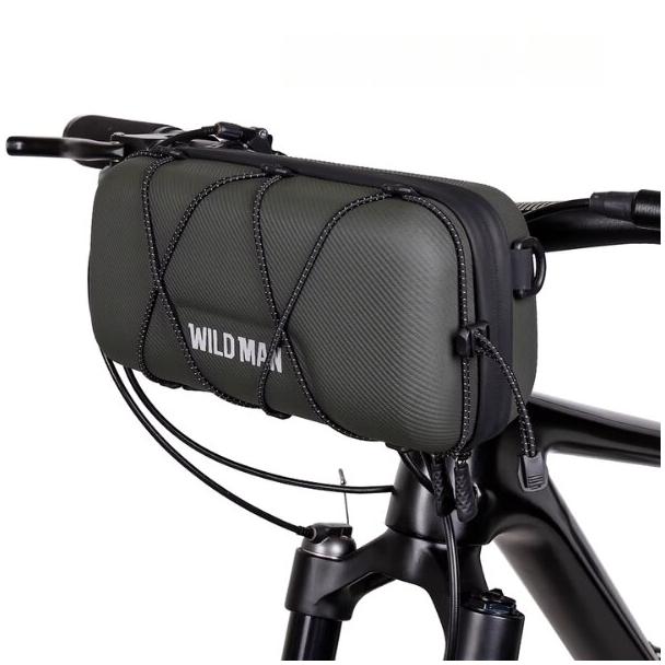 WILDMAN sakwa rowerowa na kierownicę na zamek 2L GD8 zielona