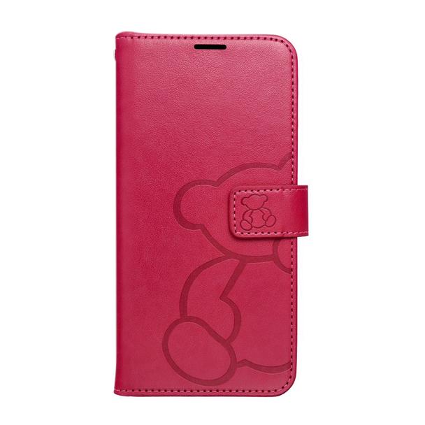 Etui z klapką na Samsung A56 5G Mezzo Book teddy bear magenta
