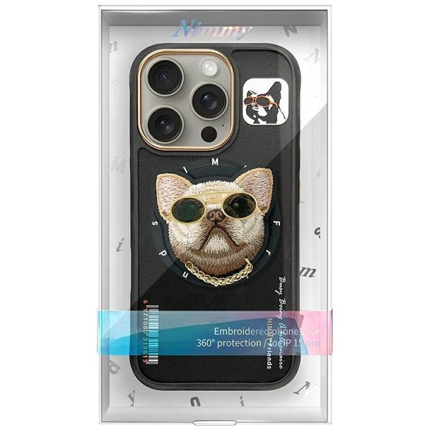 NIMMY futerał GLASSES COOL DOG kompatybilny z MagSafe do IPHONE 16 Pro Max czarny