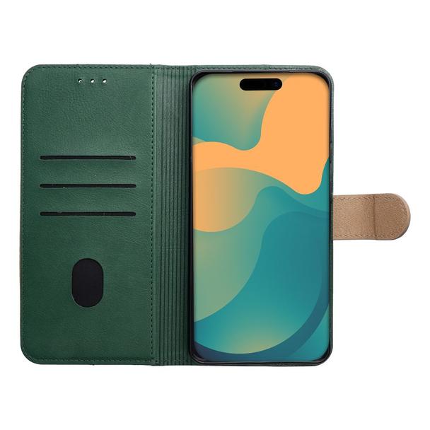 Etui z klapką na Motorola G17 POWER Split Book zielono-złote