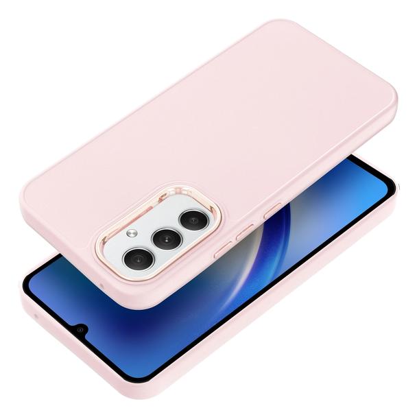 Futerał do Samsung A54 5G Frame pudrowy róż