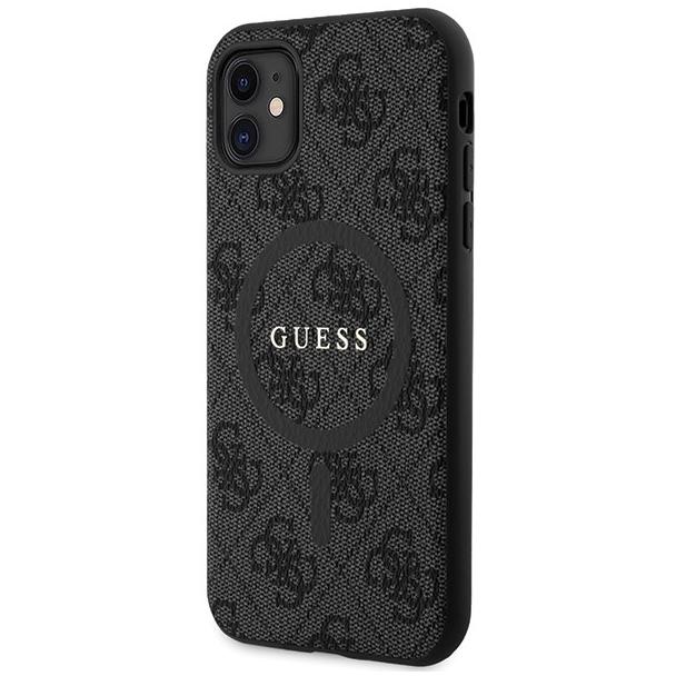 GUESS futerał do IPHONE 11 kompatybliny z MagSafe GUHMN61G4GFRK (4G Ring classic logo) czarny