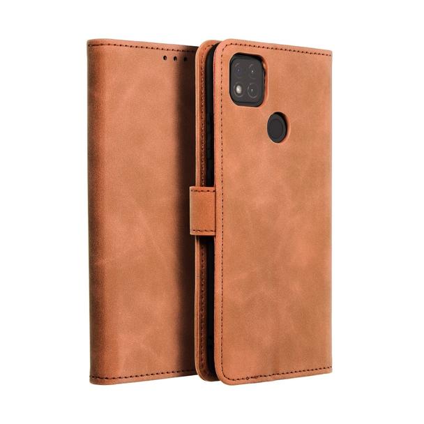 Etui z klapką na Xiaomi Redmi 9C / 9C NFC Tender Book brązowe