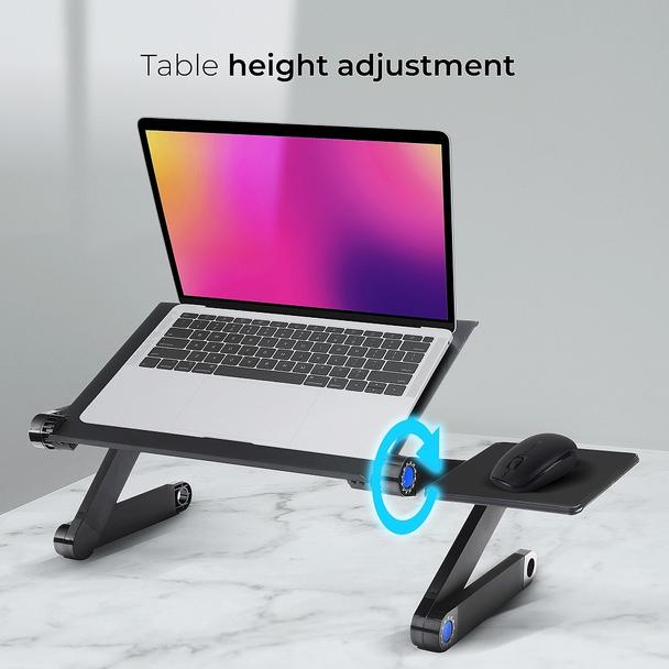 Podstawka pod laptop uniwersalna regulowana + chłodzenie YL-803 czarna