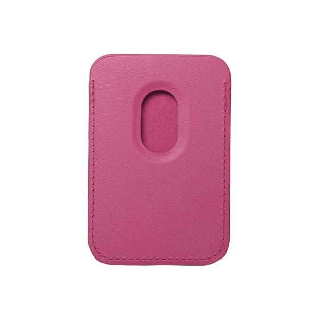 Portfel magnetyczny na karty LEATHER MAG WALLET kompatybilny z MagSafe  różowy