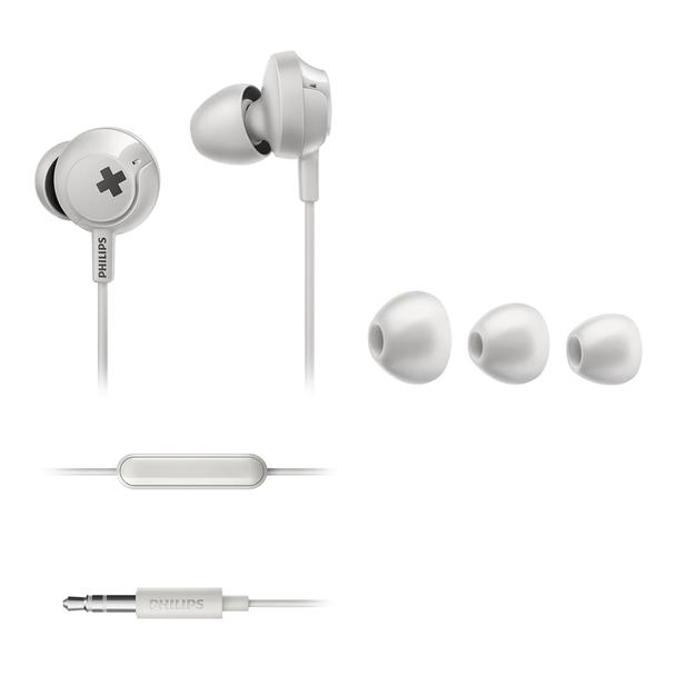 Słuchawki przewodowe dokanałowe jack 3,5mm PHILIPS SHE4305WT białe