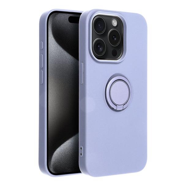 Futerał do iPhone 15 PRO Silicone Ring fioletowy