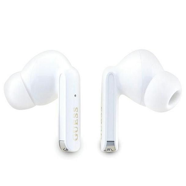 GUESS słuchawki bezprzewodowe bluetooth TWS + stacja dokująca GUTWSHDGKEEU (Glitter gradient) fioletowe