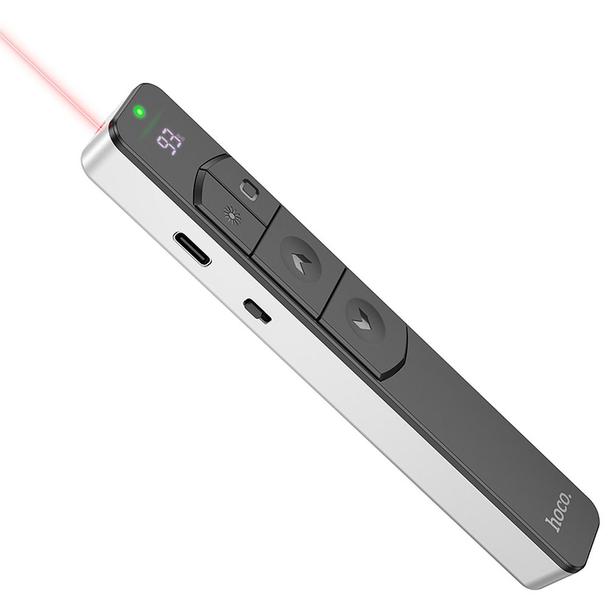 Wskaźnik laserowy bezprzewodowy Hoco bluetooth GM202 srebrny
