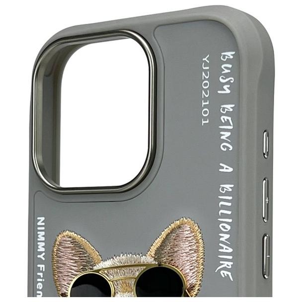NIMMY futerał GLASSES COOL DOG do IPHONE 16 Pro Max szary