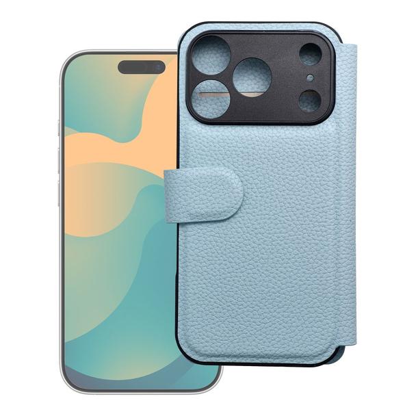 Etui z klapką na iPhone 17 PRO / 18 PRO Max Protect RFID jasnoniebieskie
