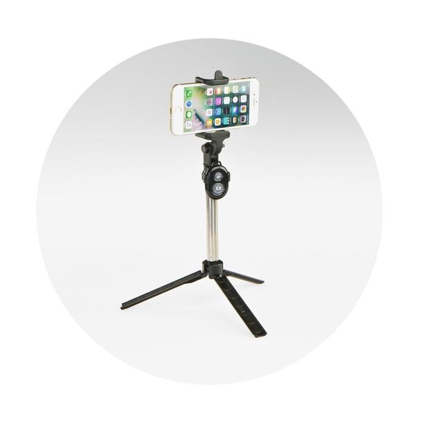 Uchwyt selfie z pilotem bezprzewodowym tripod czarny