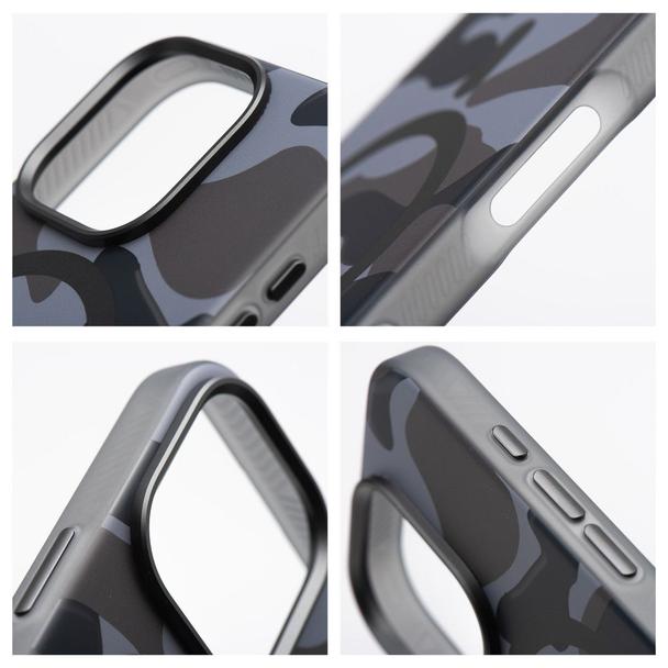 Etui na Samsung S25 PLUS Forcell F-Protect Levels Dual Layer 4D technology zgodne z MagSafe Military Drop-Test black camo