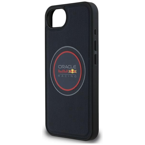 RED BULL futerał do IPHONE 16e (SE 4 2025) kompatybilny z MagSafe RBHMPSE424PUMEVR (Meshed PU Logo and Red Ring) granatowy