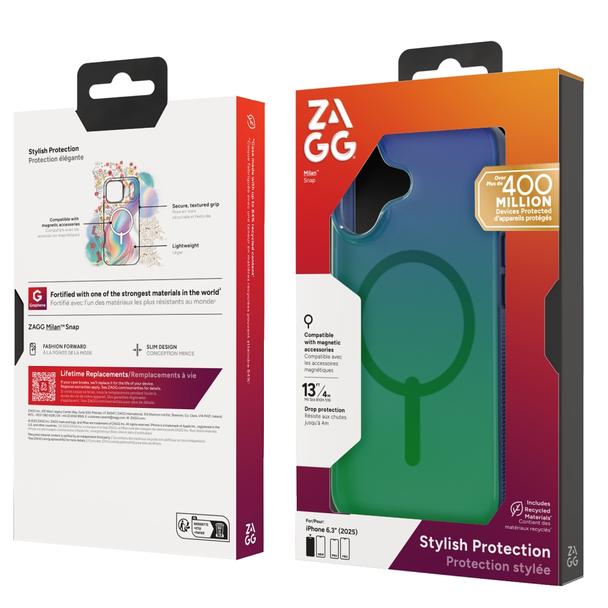 ZAGG futerał MILAN SNAP kompatybilny z MagSafe do IPHONE 17 raven feather