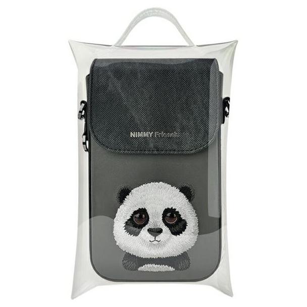 NIMMY torebka na telefon BIG EYED PET 2.0 Panda czarna