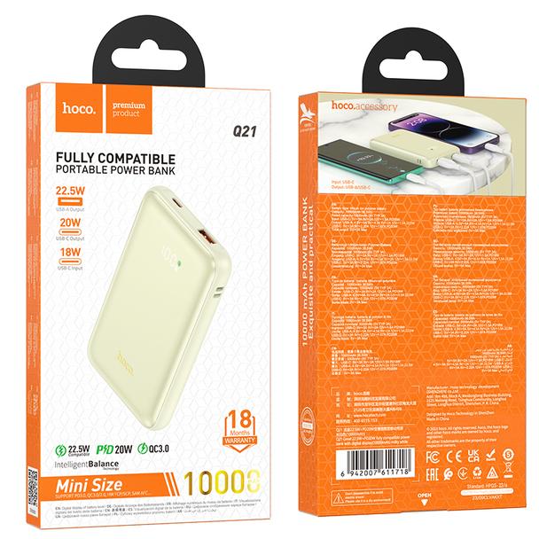 Powerbank Hoco 10000 mAh QC3.0 PD 3A 22,5W Q21 biały