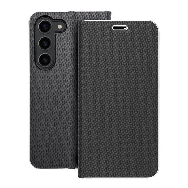 Etui z klapką na Samsung S23 Luna Book Carbon czarne