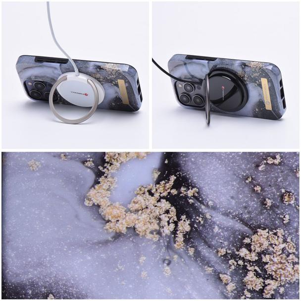 Etui na iPhone 14 PLUS Forcell F-Protect Mirage zgodne z MagSafe marble mist