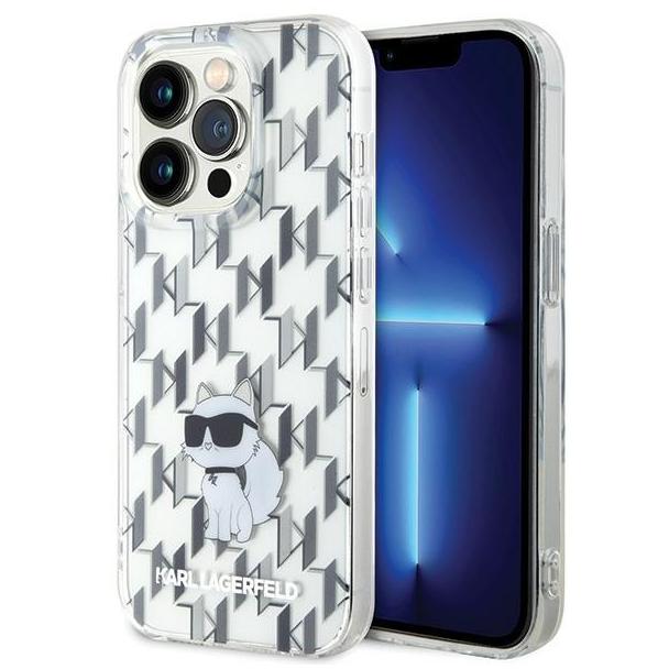 KARL LAGERFELD futerał do IPHONE 15 Pro KLHCP15LHNCMKLT (Monogram) transparentny
