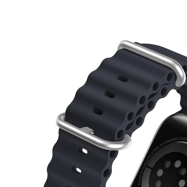 DUX DUCIS pasek OCEAN WAVE silikonowy do Apple Watch 42 / 44 / 45 mm grafitowy