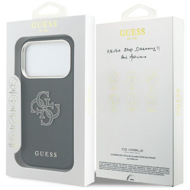 GUESS futerał do IPHONE 17 Pro Max GUHCP17X5PS4RGGK (PU FW Resin Logo) czarny