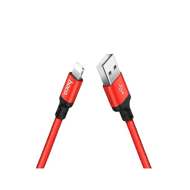 Kabel USB A do Lightning Hoco 1 m X14 czerwono czarny