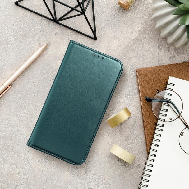 Etui z klapką na Oppo Reno 16F / 16FS Smart Magneto ciemnozielone
