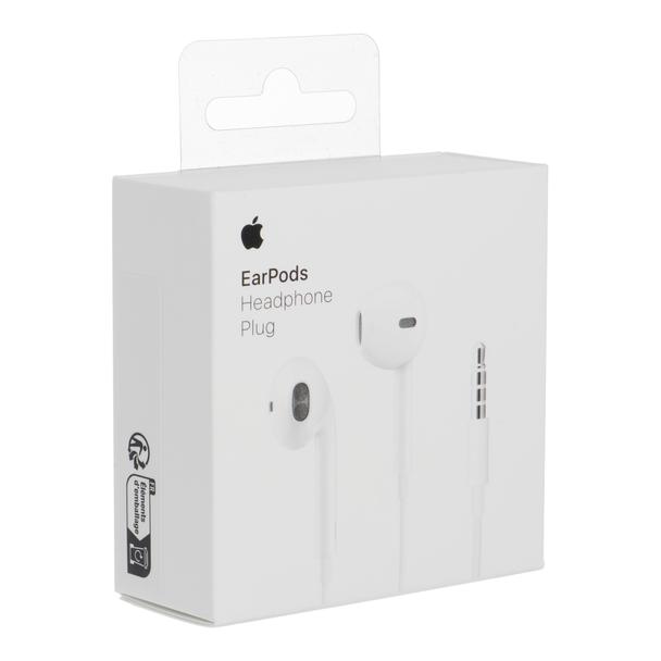 Oryginalne Słuchawki przewodowe douszne Apple A1472 EarPods MNHF2ZM/A 3,5mm blister białe