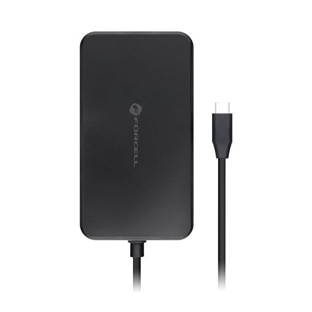 Uniwersalny zasilacz do laptopa 140W Forcell F-Energy USB C E856 czarny