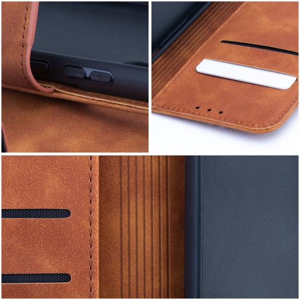 Etui z klapką na iPhone 12 / 12 PRO Tender Book brązowe