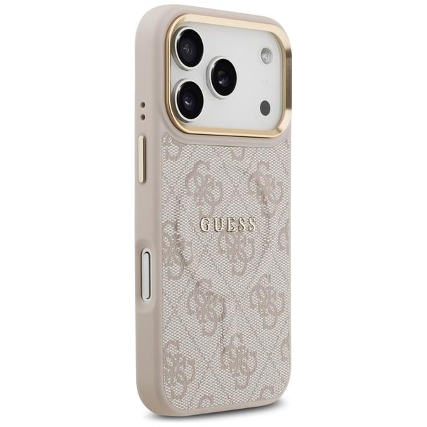 GUESS futerał do IPHONE 17 Pro kompatybilny z MagSafe GUHMP17LP4MSEGCP (PU 4G W/ Classic) różowy