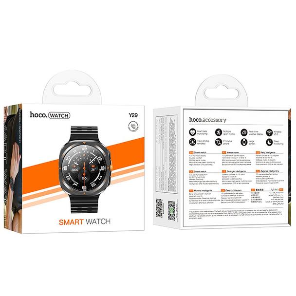 Smartwatch Hoco 1,5" TFT GPS z funkcją rozmowy Y29 czarny
