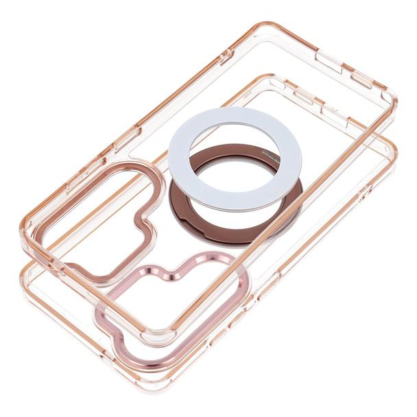 Etui na Samsung S26 Ultra Frame Circle Stand zgodne z MagSafe złote