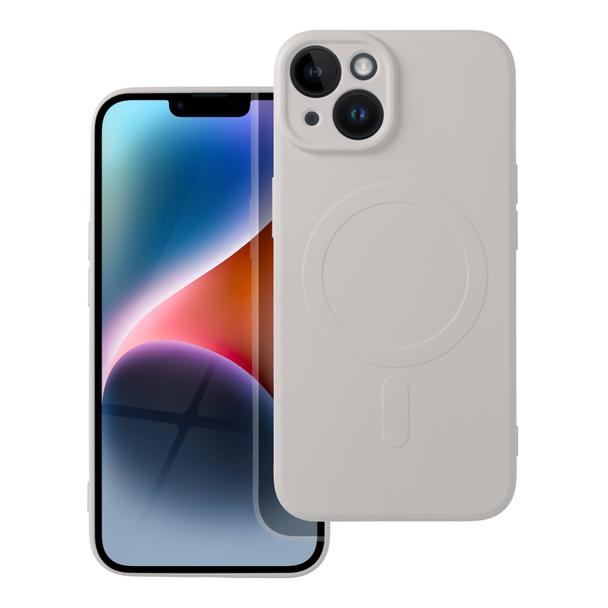 Futerał do iPhone 14 Silicone Mag Cover zgodny z MagSafe biały