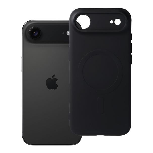 Etui na iPhone 17 AIR Silicone Mag Cover zgodne z MagSafe (camera protection) czarne