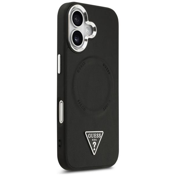 GUESS futerał do IPHONE 17 kompatybilny z MagSafe GUHMP17SPSDTSCMK (PU W/ Triangle Logo) czarny