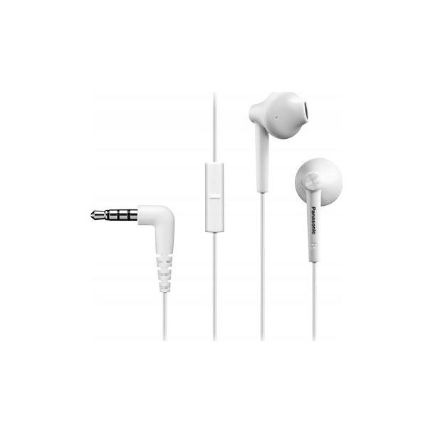 Słuchawki przewodowe jack 3,5mm PANASONIC RP-TCM55E-W białe