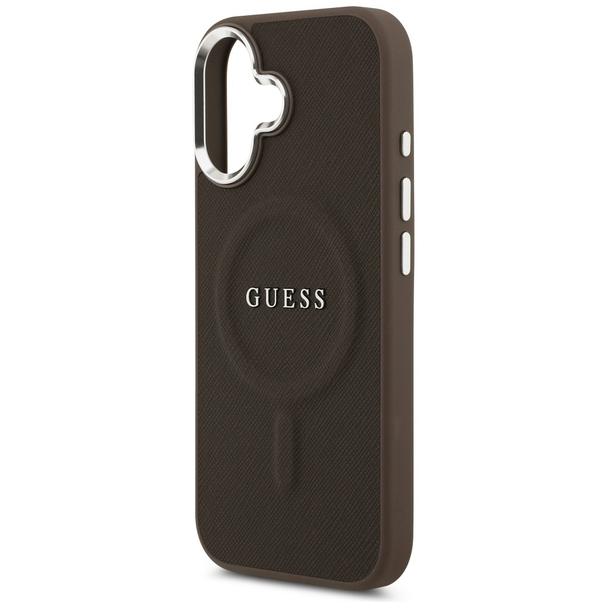 GUESS futerał do IPHONE 17 kompatybilny z MagSafe GUHMP17SPSAREGSW (PU W/ Classic Logo) brązowy