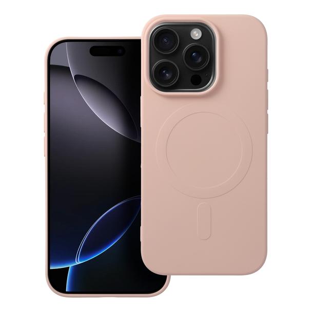 Futerał do iPhone 16 PRO Silicone Mag Cover zgodny z MagSafe (big hole) różowy