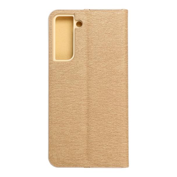 Etui z klapką na Samsung S21 FE Luna Book Gold złote
