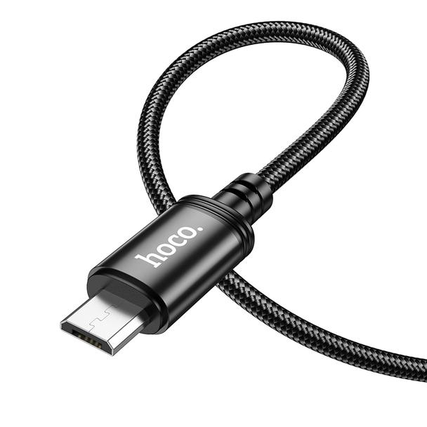 Kabel USB A do Micro USB Hoco 2,4A 1 m X89 czarny