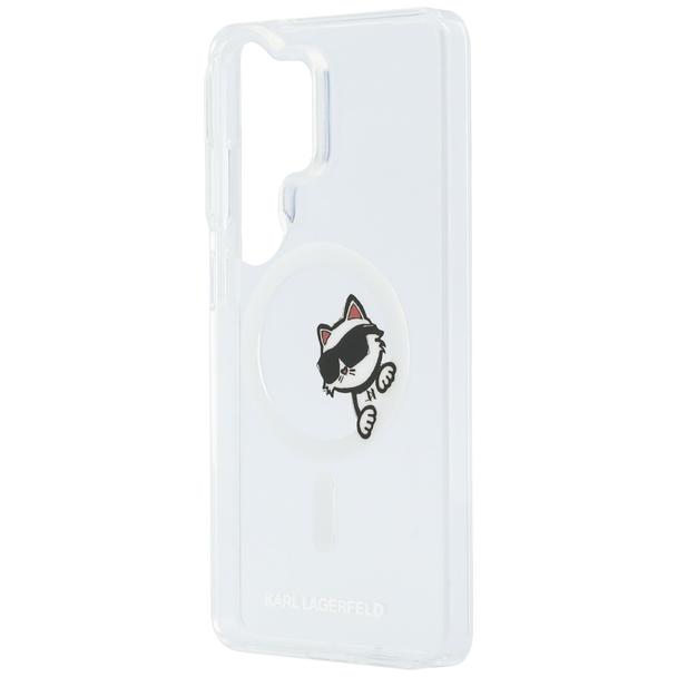 KARL LAGERFELD futerał do SAMSUNG S26 Ultra KLHMS26L6HCPSCT (Magnetic IML Peekaboo Choupette) transparentny