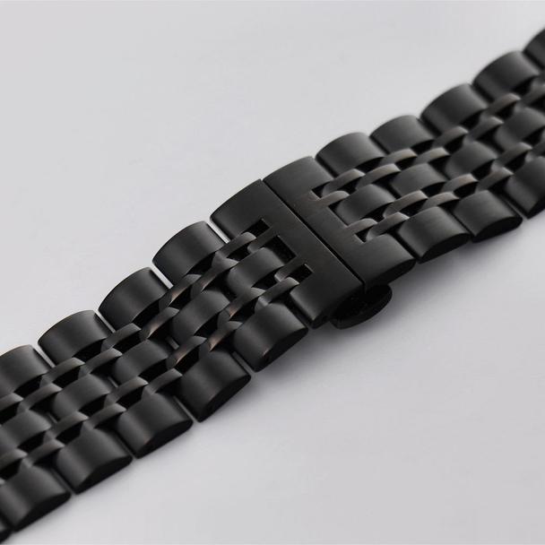 Pasek do zegarka 22 mm Titmo Strap S4 stalowa bransoleta czarny