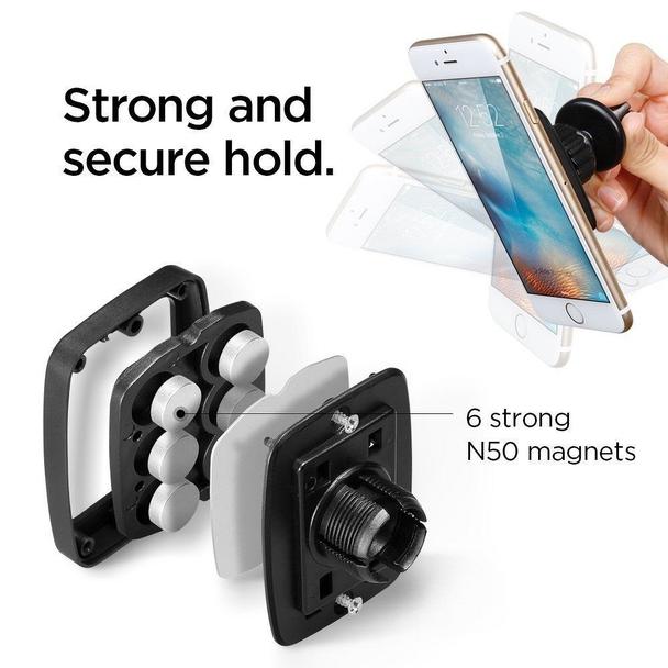 SPIGEN uchwyt samochodowy magnetyczny do kratki H12 czarny