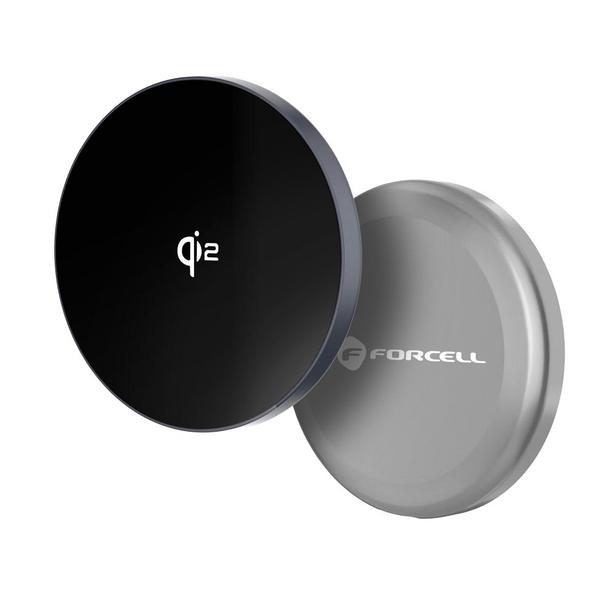Ładowarka indukcyjna Forcell F-Energy Smart Charge USB C Qi2 15W zgodna z MagSafe z odpinanym kablem 1,5 m srebrna